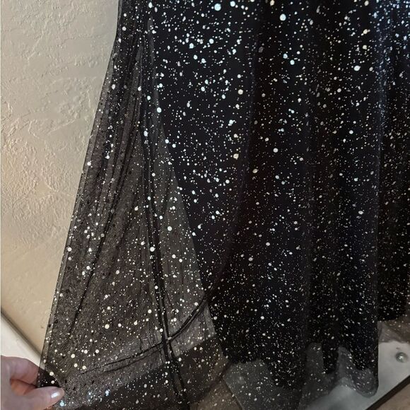 Amazon Black Glitter Evening Dress Sz XL - Picture 6 of 10